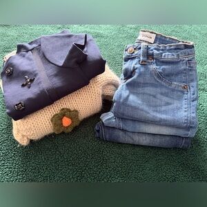 Lot of 5 items- sizes 7/8 & S girls - Crewcuts, Hudson, Justice & True Religion